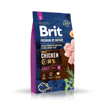 Brit Premium By Nature Adult S Z Kurczakiem 8kg