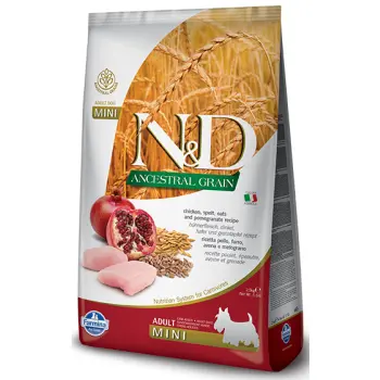 Farmina N&D Ancestral Grain canine CHICKEN & POMEGRANATE ADULT MINI 2,5kg