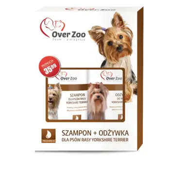 OVER ZOO Szampon 250ml + Odżywka Dla Psów Rasy Yorkshire Terrier 240ml