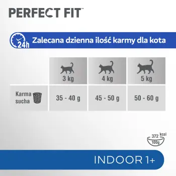 Perfect Fit™ - sucha karma pełnoporcjowa dla dorosłych kotów niewychodzących, bogata w kurczaka 7kg