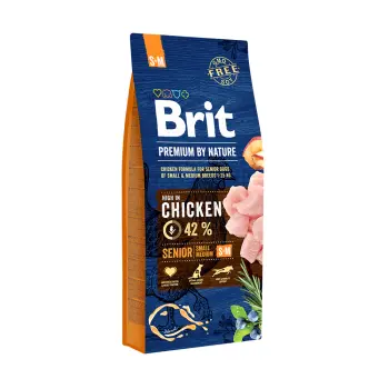 Brit Premium By Nature Senior S+M Z Kurczakiem 15kg