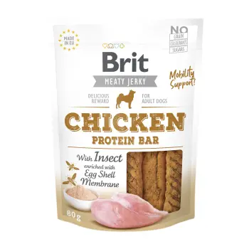 Brit Jerky Snack Chicken Protein Bar With Insect 80g