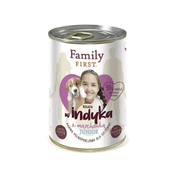 FAMILY FIRST Junior Indyk Z Marchewką 400g