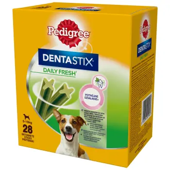 PEDIGREE® DentaStix™ Daily Fresh – karma uzupełniająca o smaku kurczaka, dla psów małych ras– 4x110g