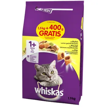 WHISKAS Karma Sucha Dla Kota 1+ Z Kurczakiem 1,9kg