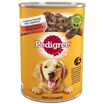 Pedigree Mokra Karma Dla Dorosłych Psów Z Wołowiną W Galarecie Puszka 400g