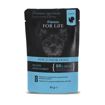 Fitmin Dog For Life Junior Turkey In Gravy 85g