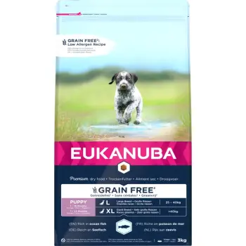 Eukanuba Puppy&Junior Large Breeds Grain Free Łosoś 3kg