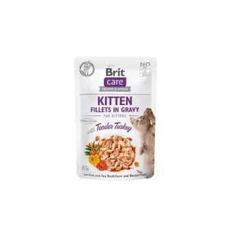 Brit Care Cat Pouches Kitten Fillets In Gravy With Tender Turkey 85g