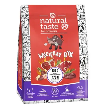 Dolina Noteci Natural Taste Suszona Karma Dla Psa Wściekły Byk 1kg