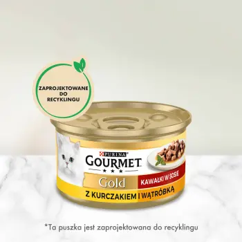 Purina Gourmet Gold kurczak/ wątróbka w sosie 85g