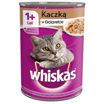 WHISKAS Mokra Karma Dla Kota 1+ Z Kaczką W Galaretce 400g