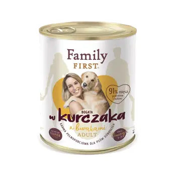 FAMILY FIRST Adult Kurczak Z Burakami 800g