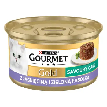 Purina Gourmet Gold Savoury Cake z jagnięciną i zieloną fasolką 85g