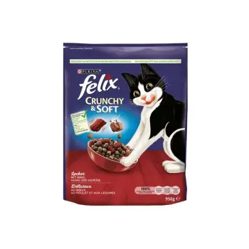 Felix Crunchy & Soft Kurczak Z Wołowiną I Warzywami 950g