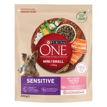 PURINA ONE Mini Delicate Łosoś, ryż - sucha karma dla psa - 800 g