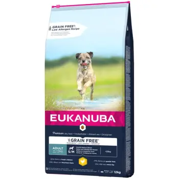 Eukanuba Adult Small&Medium Grain Free Chicken 12kg