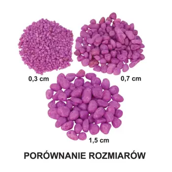 Żwirek do akwarium Happet fluor fiolet 0.7cm 0.5kg