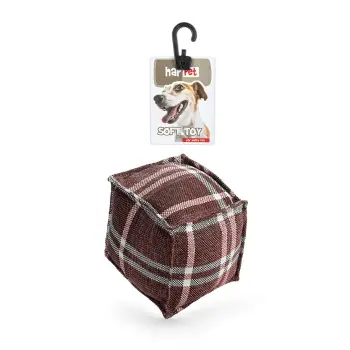 Z899 materiałowa kostka czerwona krata