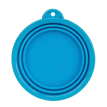 Miska silikonowa turystyczna składana niebieska 0,35l