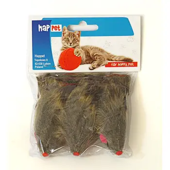 Zabawka mysz z dzwon. Happet K039 6cm 3szt