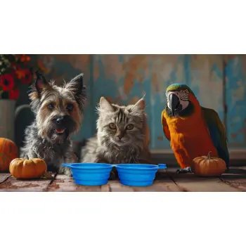 Podwójna miska silikonowa turystyczna składana 2x0,35l