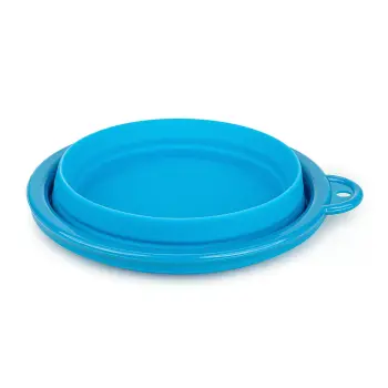 Miska silikonowa turystyczna składana niebieska 0,35l