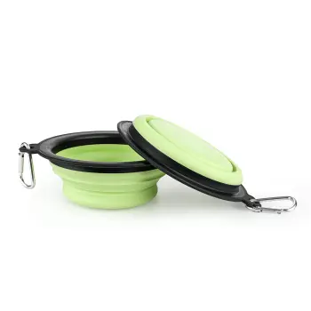 Miska silikonowa turystyczna składana podróżna zielona M197