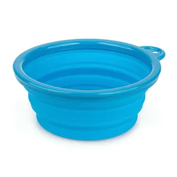 Miska silikonowa turystyczna składana niebieska 0,35l