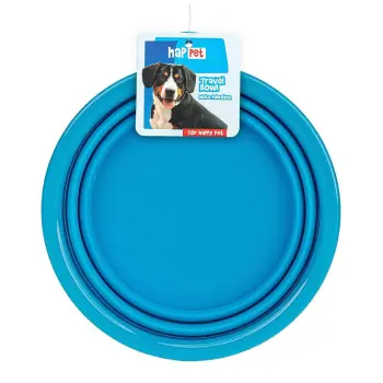 Miska silikonowa turystyczna składana niebieska 0,35l