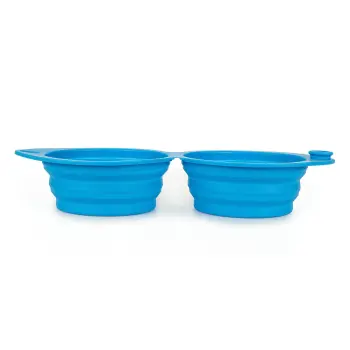 Podwójna miska silikonowa turystyczna składana 2x0,35l