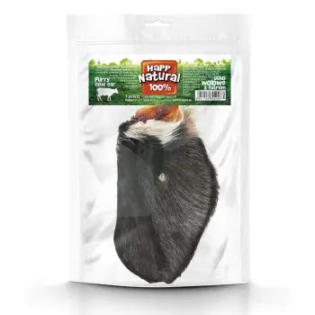 Wołowe ucho z futrem, 1szt.