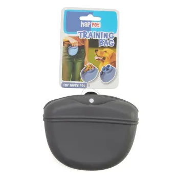 Silikonowa saszetka z klipsem na przysmaki szara