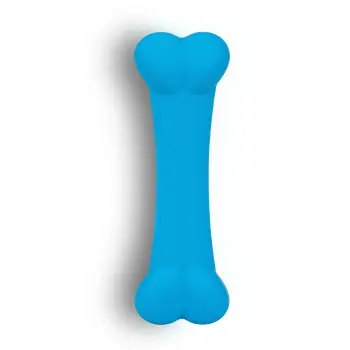 Zabawka kość silikonowa niebieska 13cm