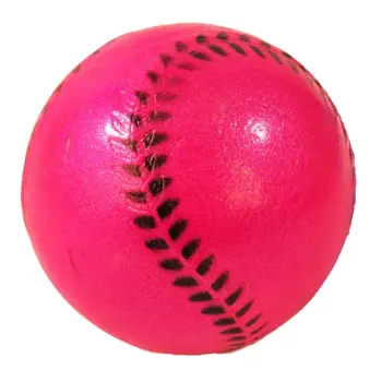 Piłka baseball Happet Z783 90mm różowa brokat