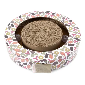 Drapak dla kota kartonowy tekturowy z naturalną kocimiętką Happet SHENZI