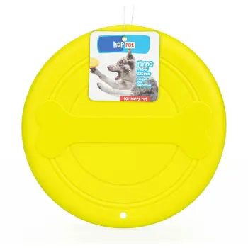 Frisbee, Dysk do rzucania silikonowy żółty 17cm