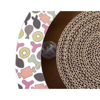 Drapak dla kota kartonowy tekturowy z naturalną kocimiętką Happet SHENZI