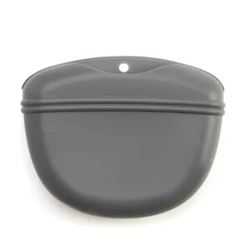 Silikonowa saszetka z klipsem na przysmaki szara