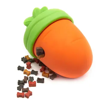 Silikonowa zabawka na przysmaki marchewka