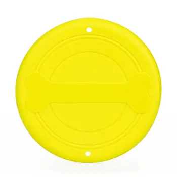 Frisbee, Dysk do rzucania silikonowy żółty 17cm