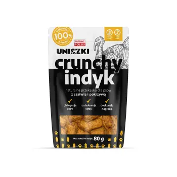 UNISZKI Crunchy indyk - Szałwia Pokrzywa 80g