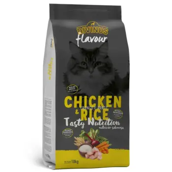 Divinus FLAVOUR dla dorosłego kota kurczak z ryżem 18 kg