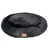 MIMIKO Pets Legowisko Shaggy okrągłe XXL 100cm czarne