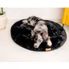 MIMIKO Pets Legowisko Shaggy okrągłe XXL 100cm czarne