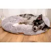 MIMIKO Pets Legowisko Shaggy okrągłe XXL 100cm szare