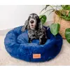 MIMIKO Pets Legowisko Shaggy okrągłe XL 75cm chabrowe