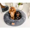 MIMIKO Pets Legowisko Shaggy okrągłe XL 75cm grafitowe
