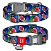 Collar WauDog Nylon Obroża nylonowa z QR-paszportem, plastikowy fastex, wzór FIGA, M 20mm/28-40cm