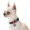 Collar WauDog Nylon Obroża nylonowa z QR-paszportem, plastikowy fastex, wzór NASA, 15mm/25-35cm